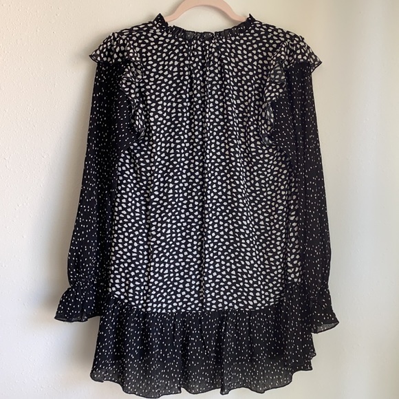 NWT Umgee ruffled trim vneck tunic mini dress size s - Picture 3 of 3